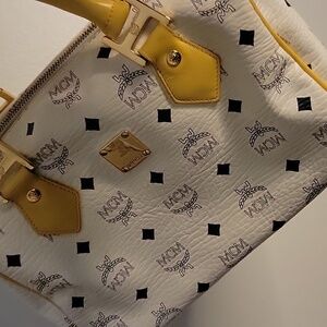 MCM yellow and white
